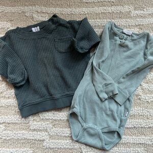 Jamie Kay waffle knit and ribbed set 18-24 month boy